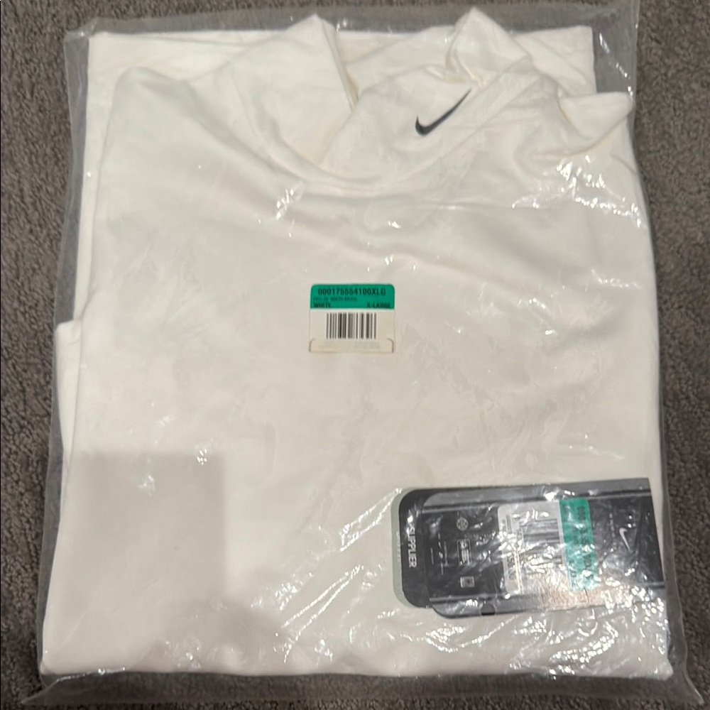 Nike White Base Layer Mock Turtleneck XL